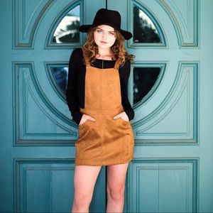 Jack by BB Dakota Faux Suede Overall Dress